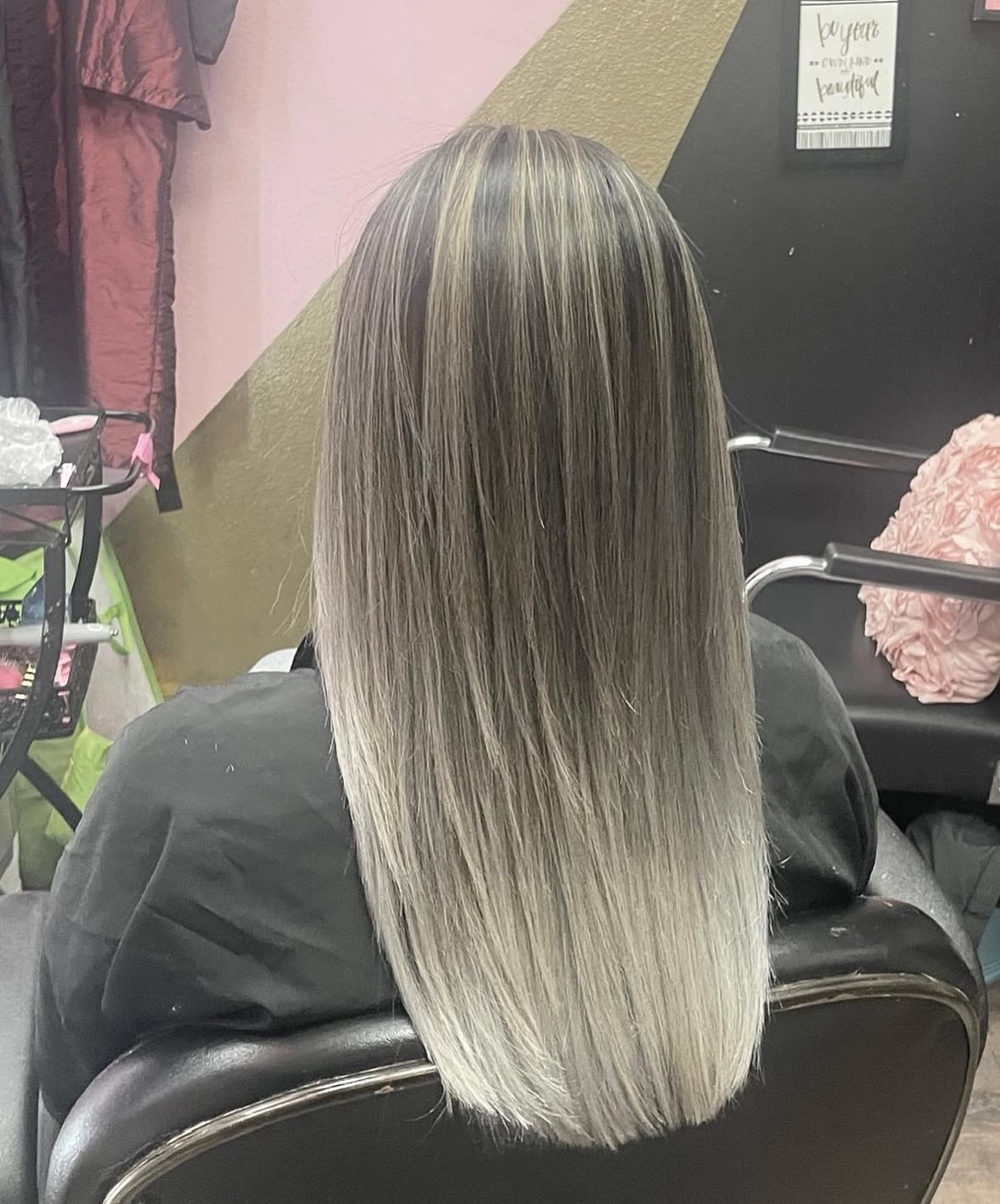 Silver ombre straight